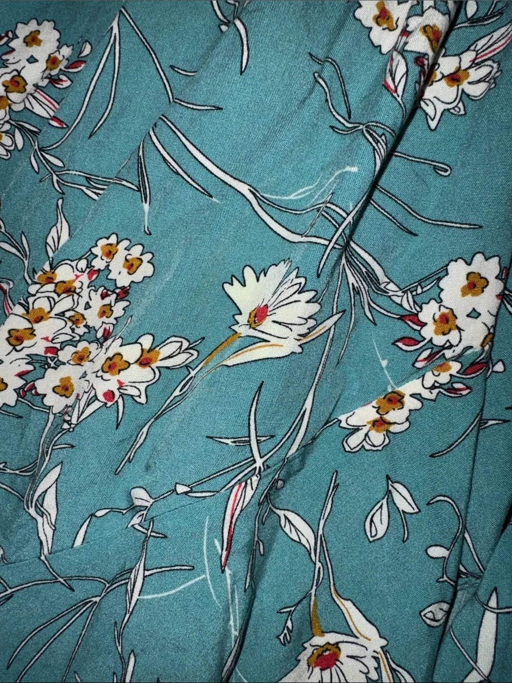 Teal Floral Tie-Waist Maxi Dress - Picture 2 of 2